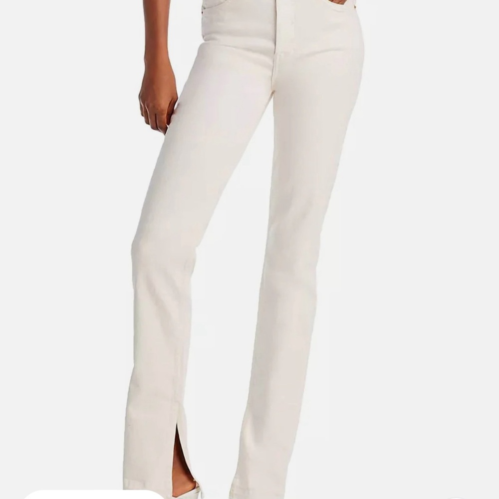 RE/DONE 70s High Rise Skinny Bootcut Jeans In Vintage White Sz 26